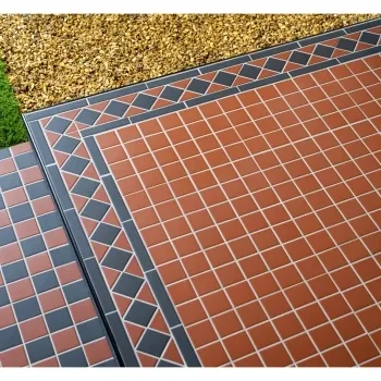 Victoria Red & Black Border 118x360 Patio Roomset