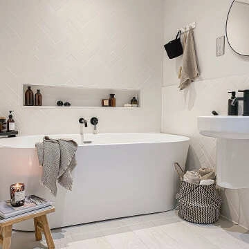 Microline White Matt Wall Tile