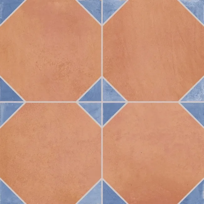 Dover Terracotta Effect Blue Matt Porcelain Tile