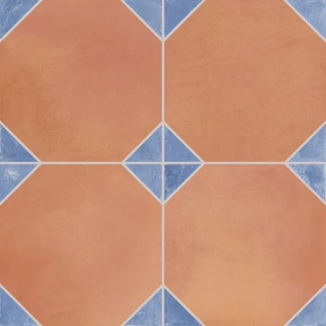 Dover Terracotta Effect Blue Matt Porcelain Tile