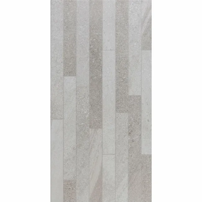 Allegro Mixed Decor Grey Stone Effect Matt Rectified Porcelain Wall Tile