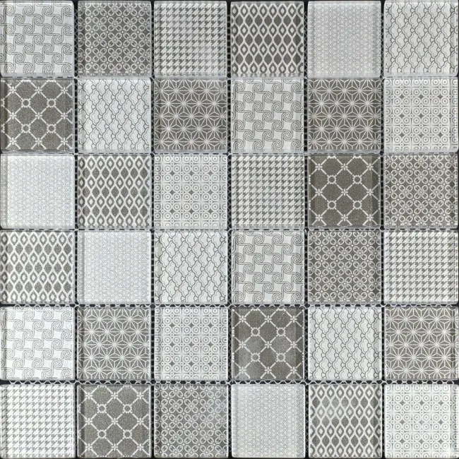 Bayeux Grey Glass Mosaic