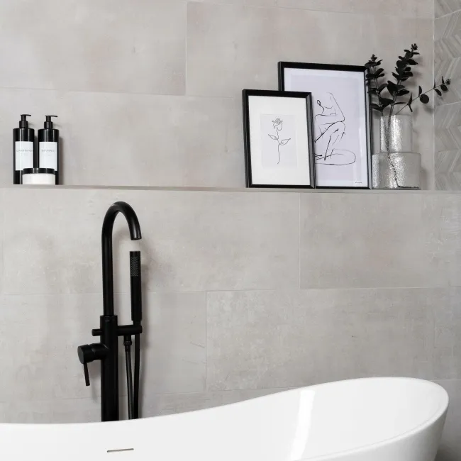 Bercy Grey Concrete Effect Matt Ceramic Wall Tile