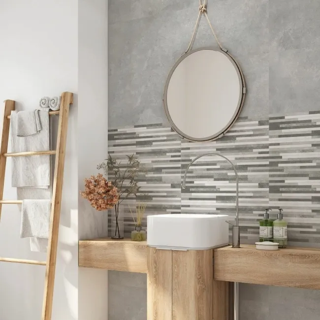 Brix Grey Split Face Effect Matt Ceramic Wall Tile