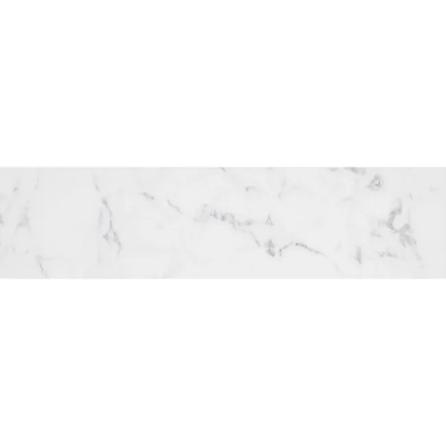 Carrara White Marble Effect Gloss Brick Wall Tile