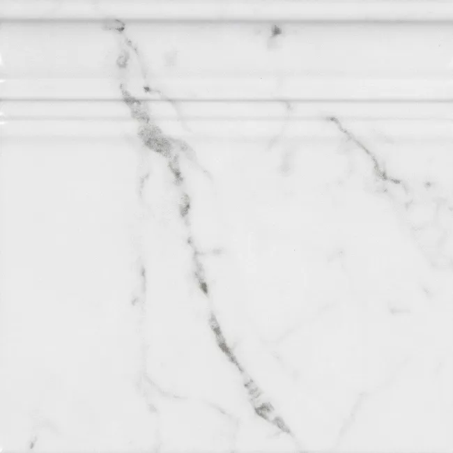 Carrara White Marble Effect Matt Skirting Wall Tiles