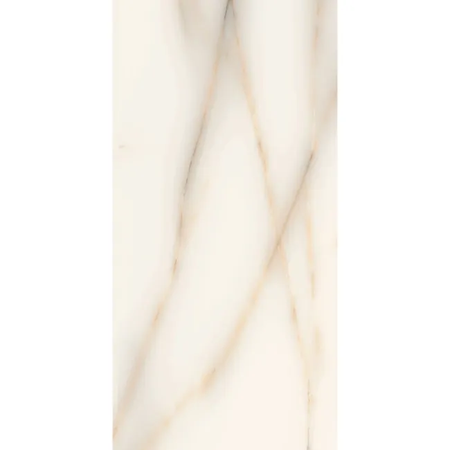 Classic Cream Onyx Marble Effect Polished Porcelain Tile