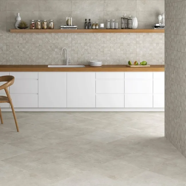 Crassana Decor Beige Concrete Effect Matt Ceramic Wall Tile