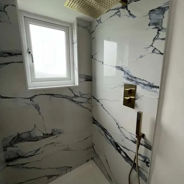 Calacatta Blue Marble Effect Polished Porcelain Wall and Floor Tile