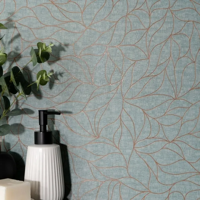 Roca Jade Floral Decor Green Matt Porcelain Wall Tile