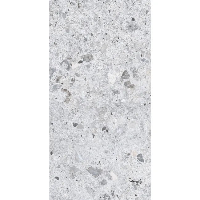 Jaya Grey Terrazzo Effect Matt Porcelain Wall and Floor Tile