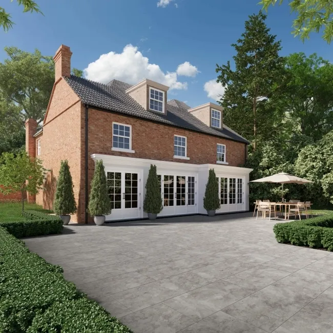 Marmostone Grey Stone Effect Porcelain Outdoor Slab Tile