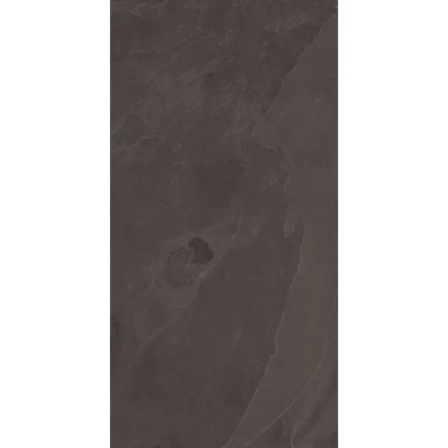 Mustang Black Slate Effect Matt Porcelain Large Wall and Floor Tile