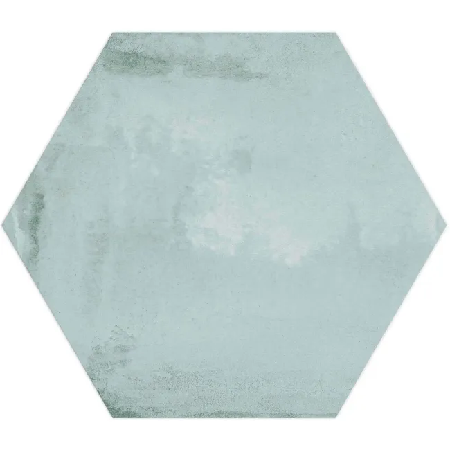 Oasis Aquamarine Hexagon Matt Porcelain Wall and Floor Tile