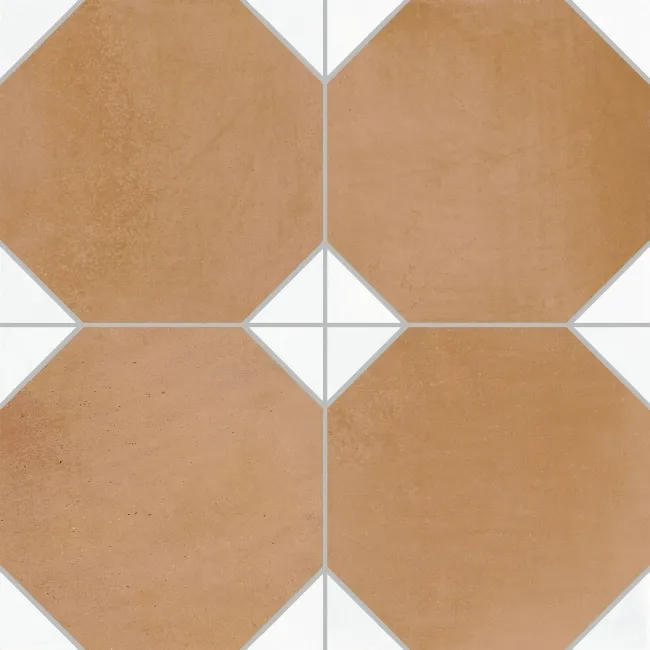 Dover Light Terracotta Effect White Matt Porcelain Tile