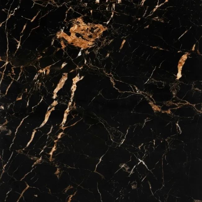 Sky Golden Black Marble Effect Polished Porcelain Floor Tile
