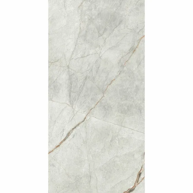 The Room Grey Marble Effect Polished Porcelain Wall and Floor Tile