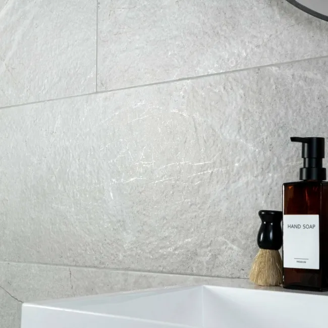 Tuscan Light Grey Stone Effect Matt Ceramic Wall Tile