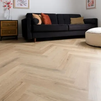 Paris Natural Light Oak Herringbone Luxury Click Vinyl Flooring 5mm