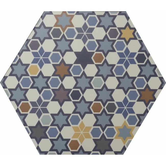 Andalucia Hexagon Patterned Porcelain Wall And Floor Tiles