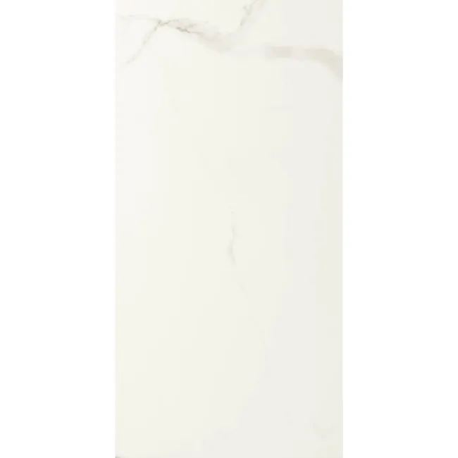 Crystal White Marble Tile Luxury Click Vinyl Flooring 6mm