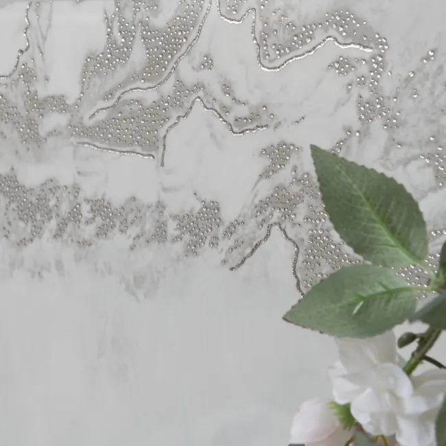 Fenndi Silver Marble Effect Polished Porcelain Tile