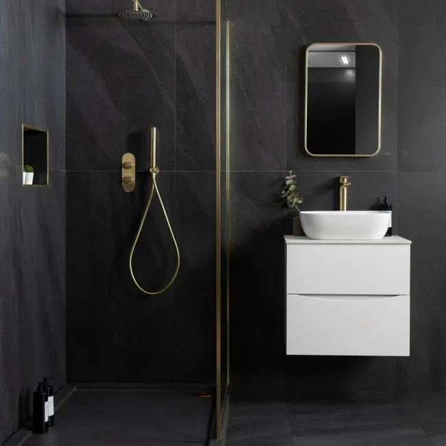 Galaxy Night Black Stone Effect Semi Polished Porcelain Wall and Floor Tile