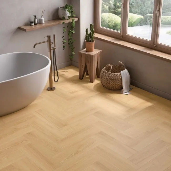 Gironde Beige Oak Wood Effect Matt Porcelain Floor Tile