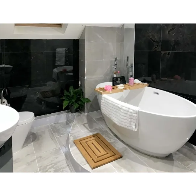 The Room Black Italian Polished Porcelain Floor Tiles