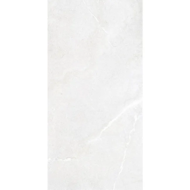 Lucca White Anti Slip Matt Stone Effect Porcelain Wall and Floor Tile