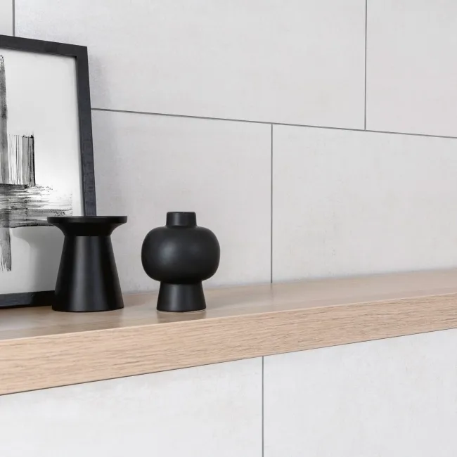 Oxide White Concrete Effect Matt Ceramic Wall Tile