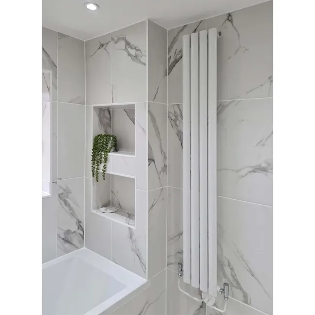Place White Matt Marble Effect Floor Tiles