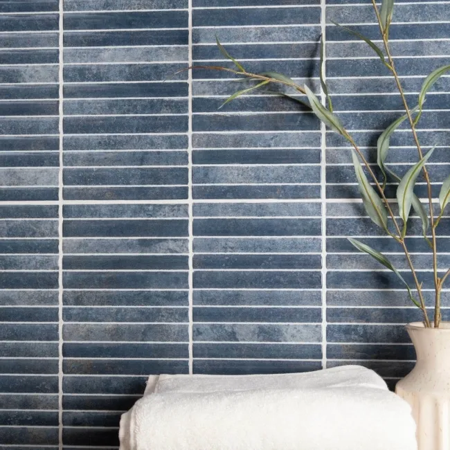 Rubik Blue Kit Kat Effect Gloss Ceramic Wall Tile