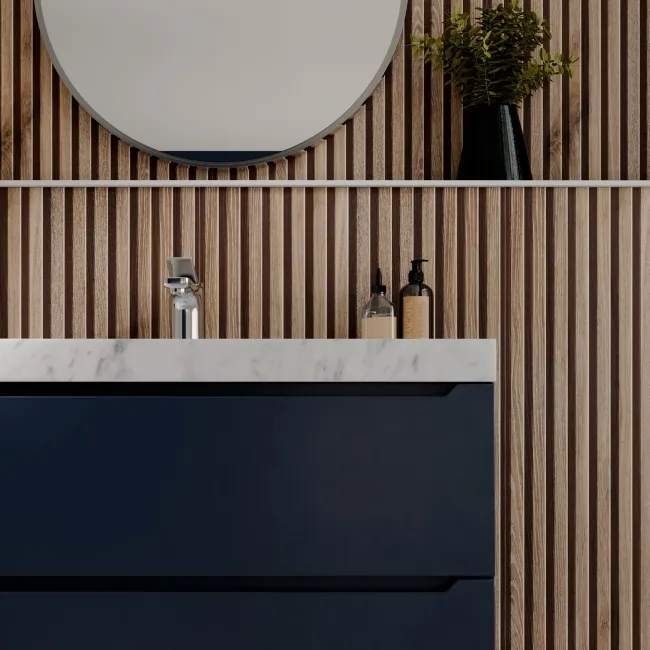 Dakaris Nut Slatted Wood Effect Matt Porcelain Tile