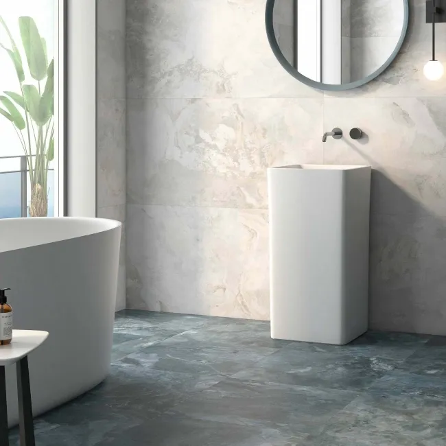 Slate Way Blue Matt Porcelain Floor Tile