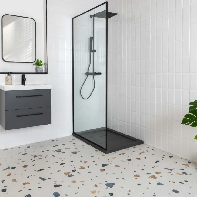Trend White Terrazzo Multicolour Wall and Floor Tile