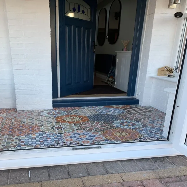Andalucia Hexagon Patterned Porcelain Wall And Floor Tiles