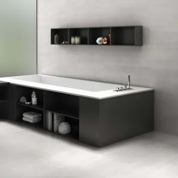 Elven Blanco Matt Floor Tiles 600x600 Bathroom Roomset