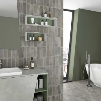 Reku Grey Stone Effect Matt Porcelain Tile
