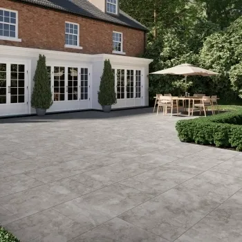 Marmostone Grey Stone Effect Porcelain Outdoor Slab Tile
