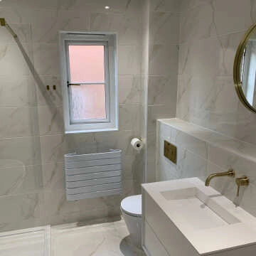 Carrara Gold Gloss Marble Effect Vitrified Ceramic Floor Tile