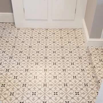 Brighton Grey Pattern Porcelain Floor Tiles