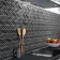 Chapel Herringbone Black Mixed Mosaic