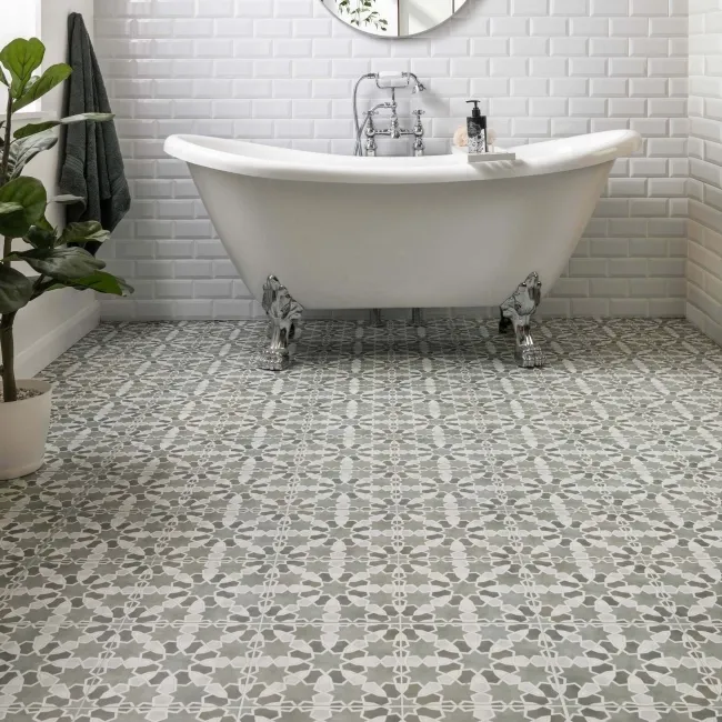 Agadir Green Pattern Matt Ceramic Floor Tile