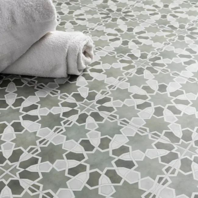 Agadir Green Pattern Matt Ceramic Floor Tile