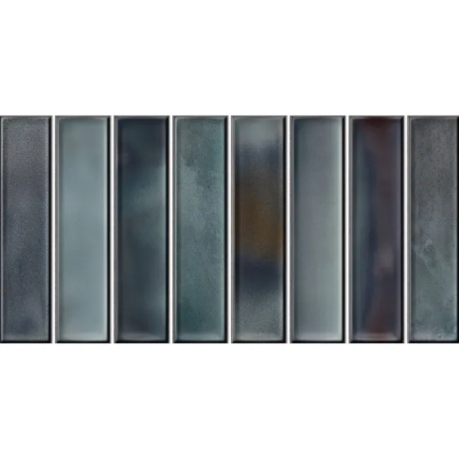 Alba Blue Kit Kat Effect Gloss Ceramic Wall Tile