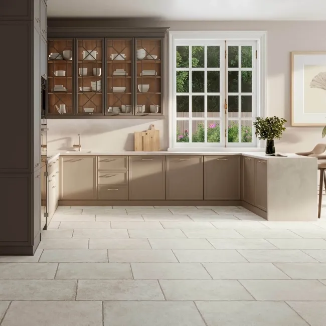 Bologna White Stone Effect Matt Porcelain Wall and Floor Tile