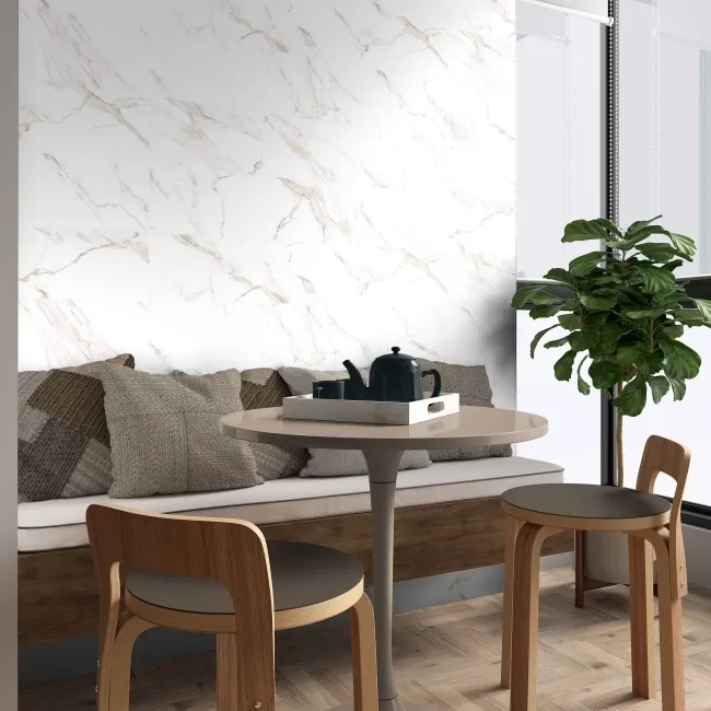 Carrara Gold Marble Effect Matt Ceramic Wall Tile