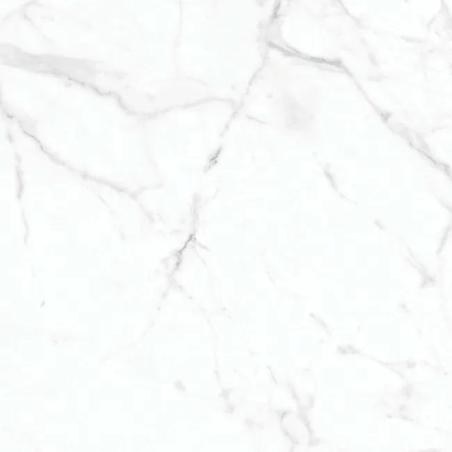 Carrera White Marble Effect Rectified Polished Porcelain Floor Tile
