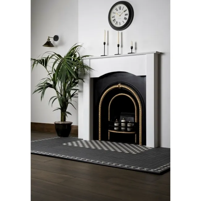 Victoria White & Black Chequer Mosaic